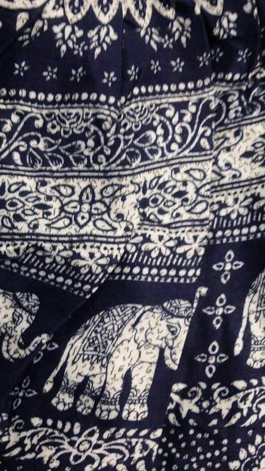 Womens Rayon Elephant Long Dress - HalfMoonMusic