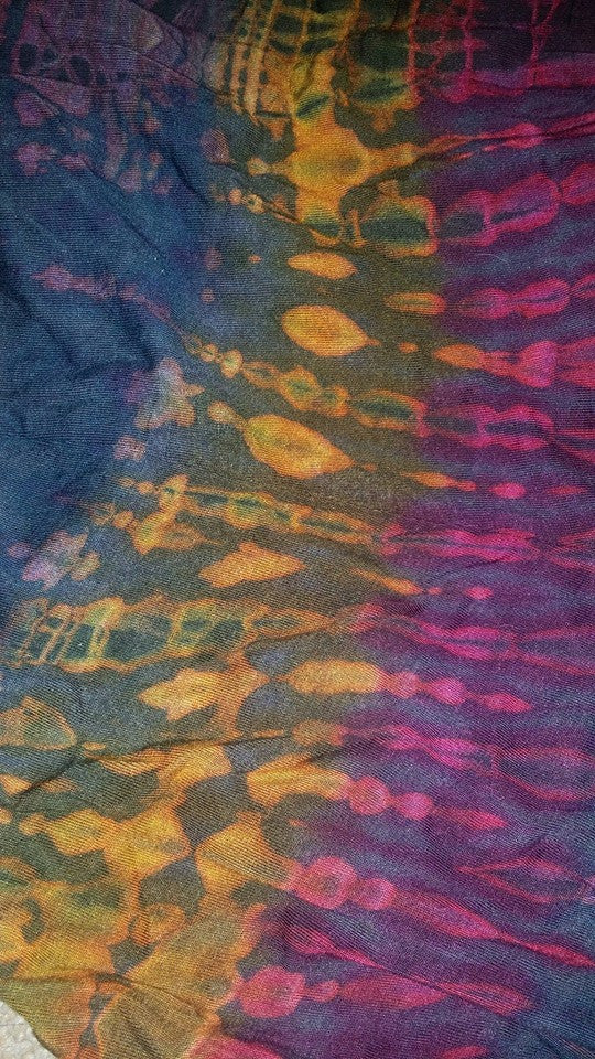 Womens Tie Dye Open Back Hooded Romper - HalfMoonMusic