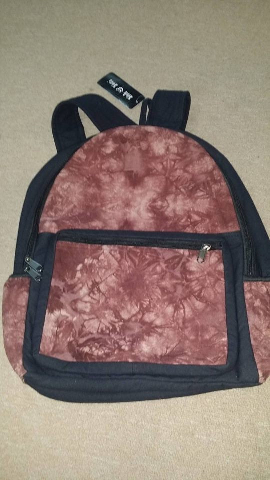 Two Toned Black Tie Dye Backpack - HalfMoonMusic