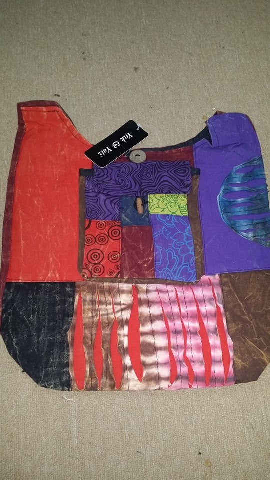 Colorful Patchwork Hobo Bag - HalfMoonMusic
