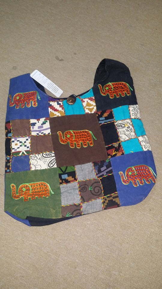 Colorful Patchwork Hobo Bag - HalfMoonMusic