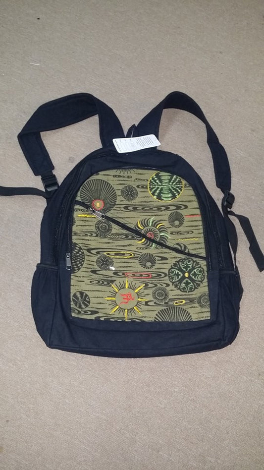 Rats Sun Swirl Printed Backpack - HalfMoonMusic