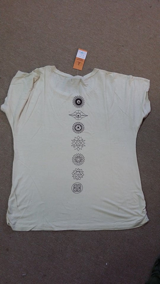 Womens Chakra Print Cinch Side Top - HalfMoonMusic