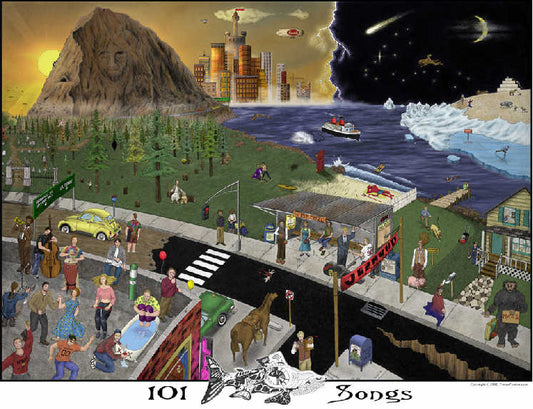 101 Phish Songs Poster - HalfMoonMusic