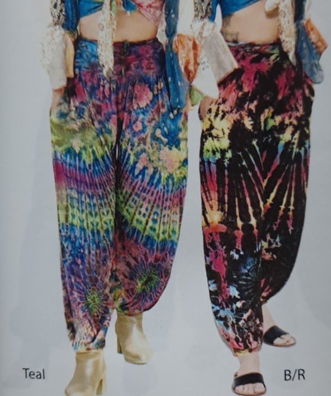 Womens Viscose Tie-Dye Tight Ankle Leggings - HalfMoonMusic