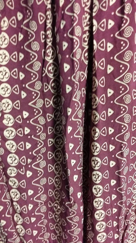 Womens Om Print Harem Pants - HalfMoonMusic