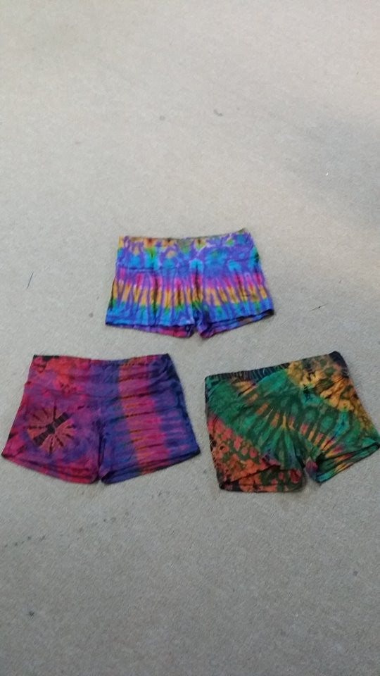 Womens Mudd Mee Tie Dye Boy Shorts - HalfMoonMusic