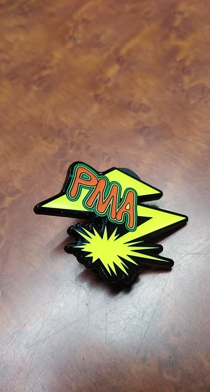 PMA Positive Mental Attitude Hat Pin - HalfMoonMusic