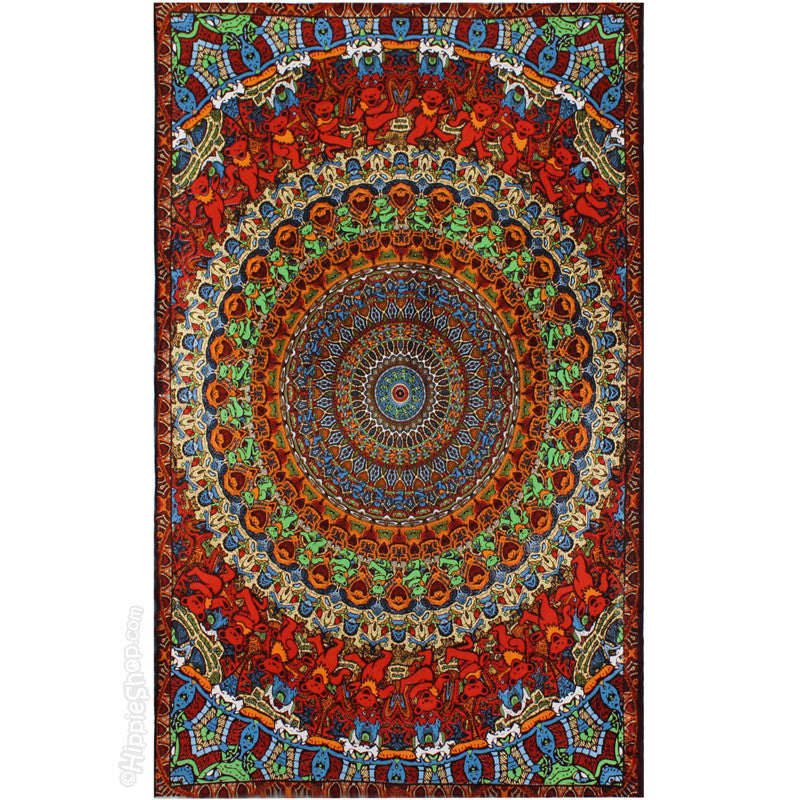 Grateful Dead Bear Vibration 3D Tapestry - HalfMoonMusic