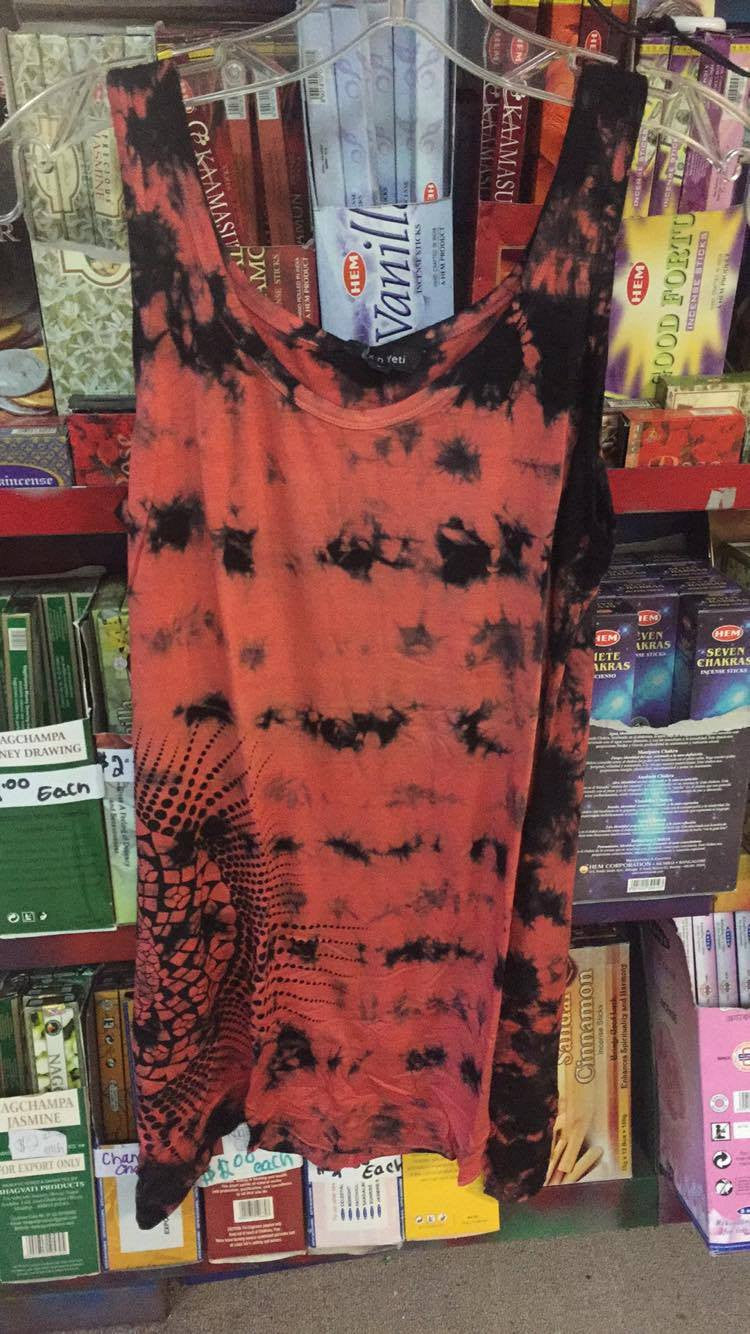 Tie Dye Print Light Weight Fluid Movement Above Knee - HalfMoonMusic