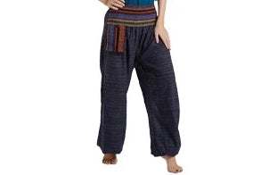 Womens Grey Tribal Pants - HalfMoonMusic