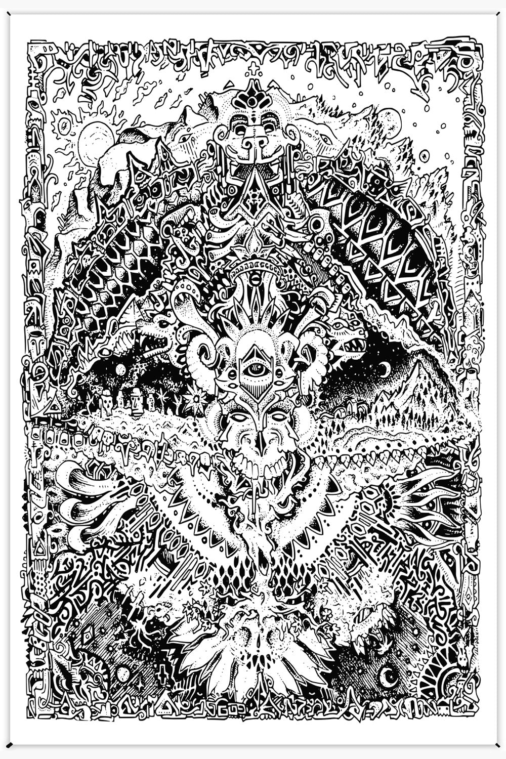 Stray Black and White Tapestry - HalfMoonMusic