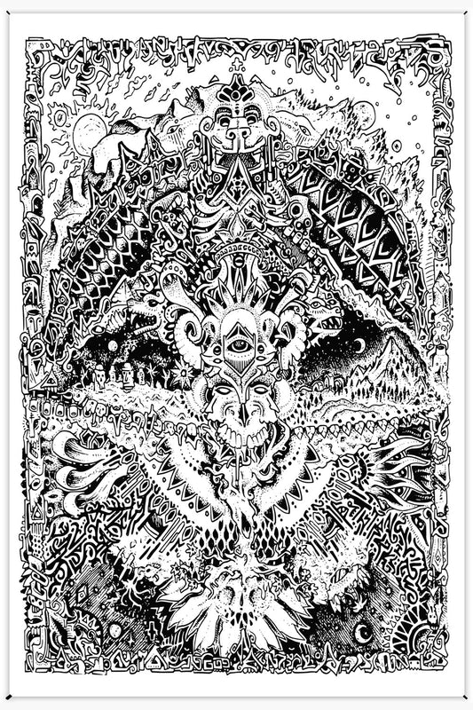 Stray Black and White Tapestry - HalfMoonMusic