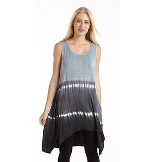 Womens Viscose Ombre Sleeveless Dress - HalfMoonMusic