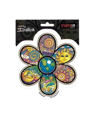 Dan Morris Earth Flower Sticker - HalfMoonMusic