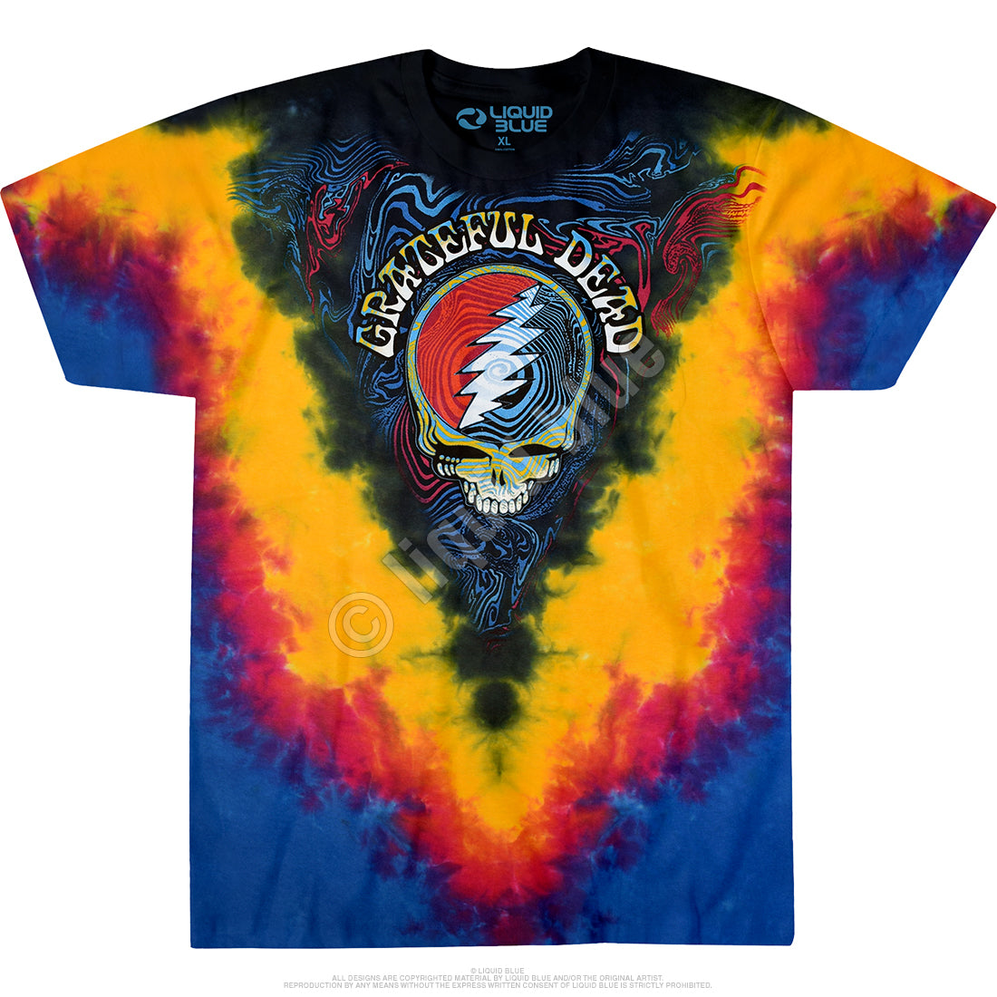 Mens Grateful Dead SYF Ripple Tie-Dye T-Shirt - HalfMoonMusic