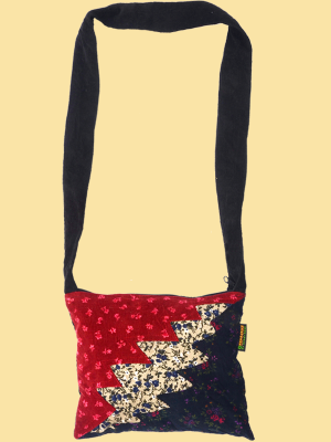 Grateful Dead Recycled Floral Lightning Bolt Corduroy Bag - HalfMoonMusic