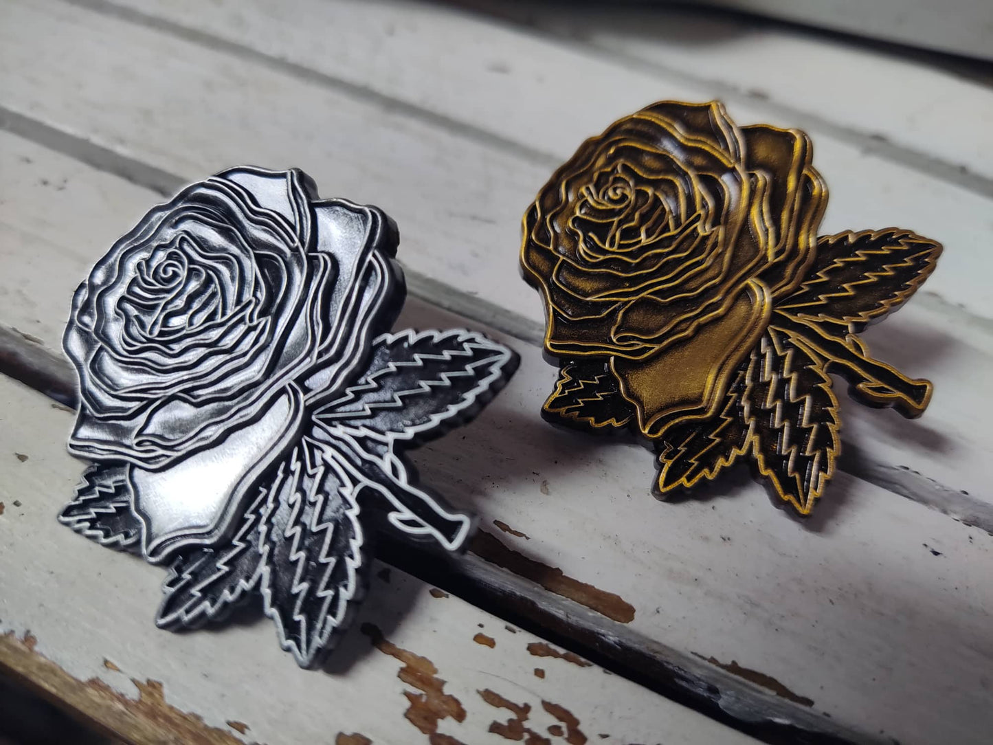 Rose Bolt Hat Pin - HalfMoonMusic