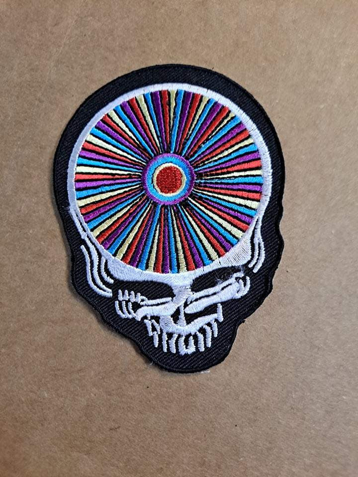 Grateful Dead Rainbow Sunburst Stealie Patch - HalfMoonMusic