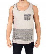 Men's Geometric Om Tank Top - HalfMoonMusic