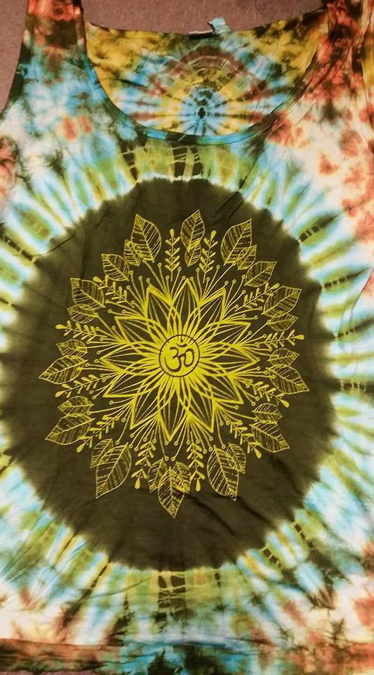 Tie Dye Ohm Tank Top - HalfMoonMusic