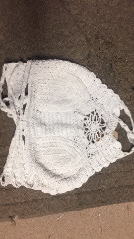 Womens Flower Style Crochet Top - HalfMoonMusic