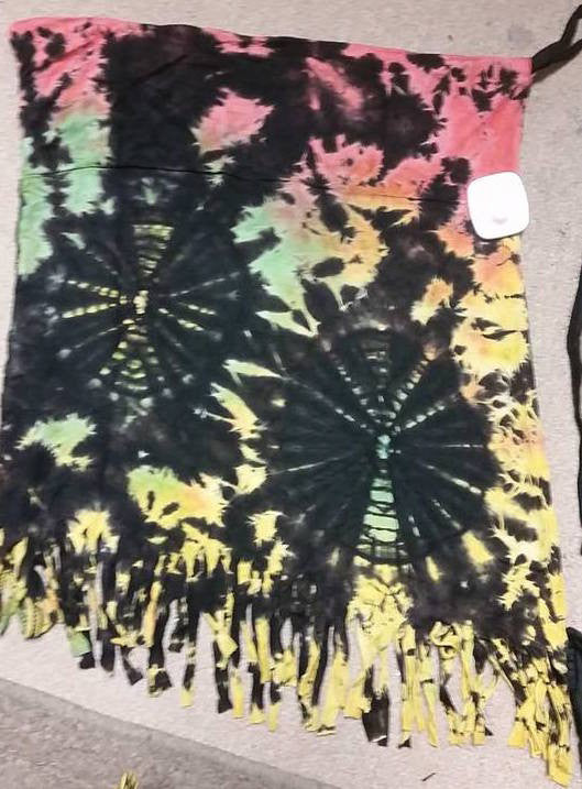 Rasta Sidepull Fringed Skirt - HalfMoonMusic