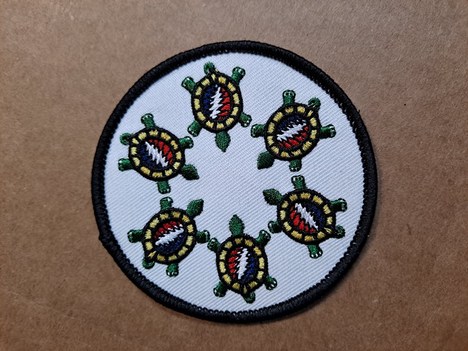 Grateful Dead Bolt Turtle Circle Patch - HalfMoonMusic