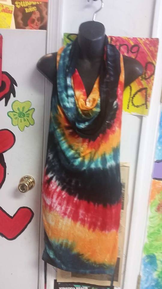 Women's Tie Dyed Open Side Top - HalfMoonMusic