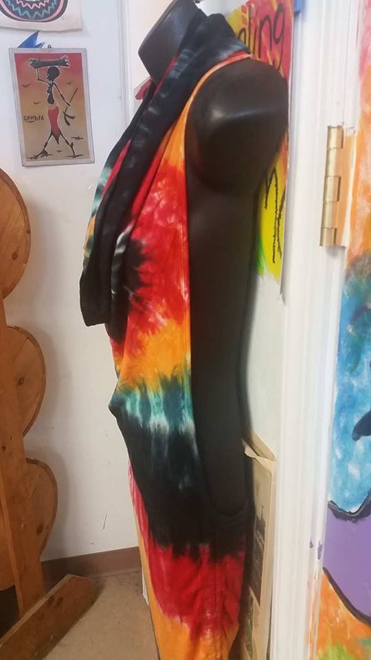 Women's Tie Dyed Open Side Top - HalfMoonMusic