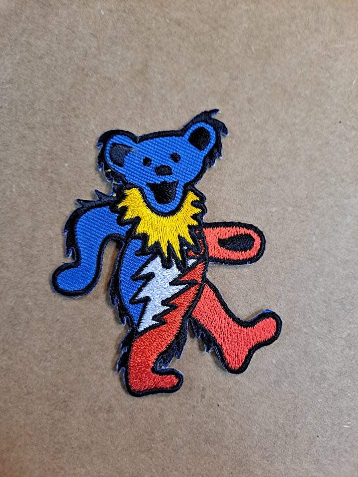 Grateful Dead Lightning Bolt Bear Patch - HalfMoonMusic