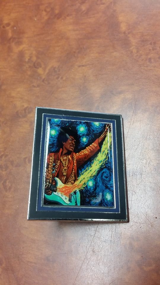 Jimi Hendrix Starry Night Hat Pin - HalfMoonMusic