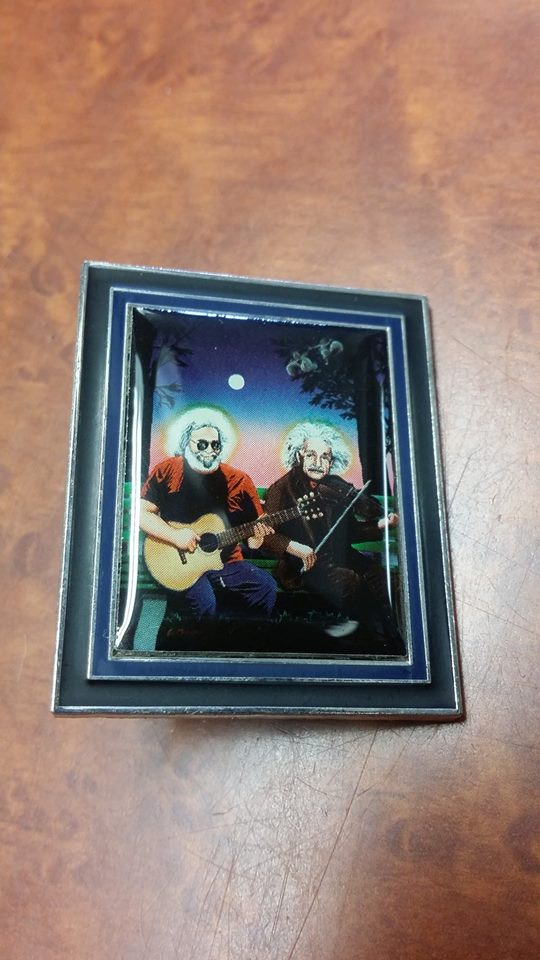 Jerry Garcia & Einstein Hat Pin - HalfMoonMusic