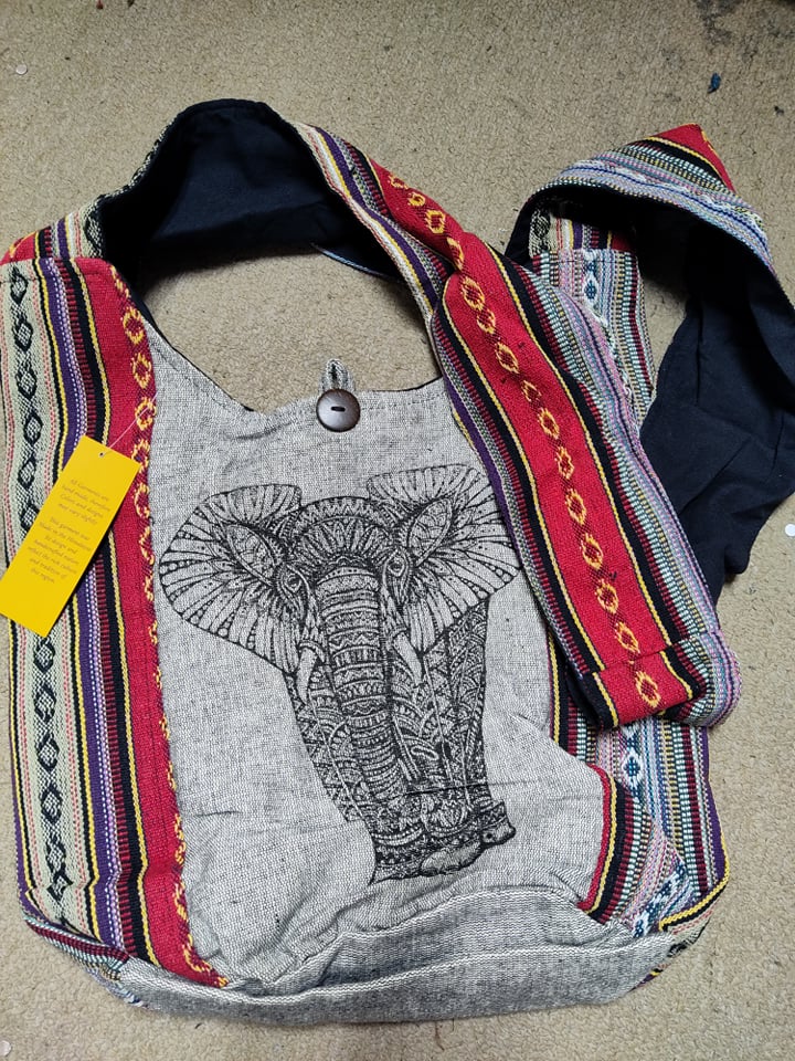 Cotton Striped Hobo Bags - HalfMoonMusic