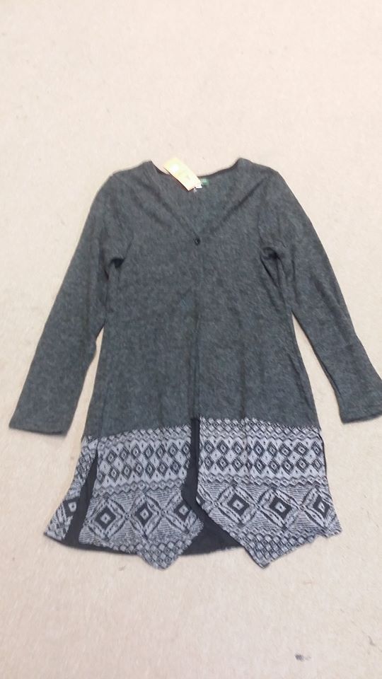 Womens Acrylic Wool Cardigan Bottom Design Top - HalfMoonMusic