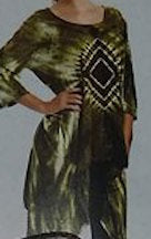 Plus Sized Womens Diamond Top With Pockets - HalfMoonMusic