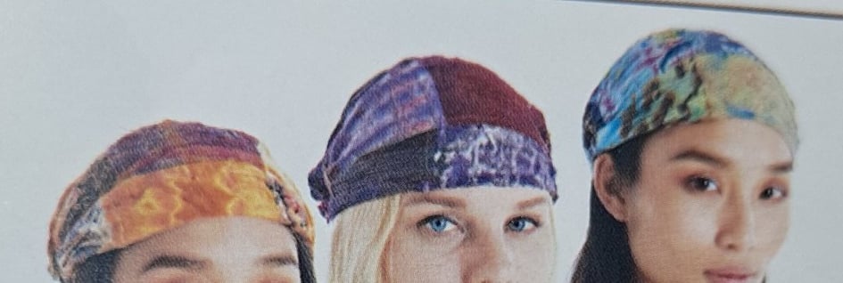 Rayon Floral Patchwork Headband - HalfMoonMusic