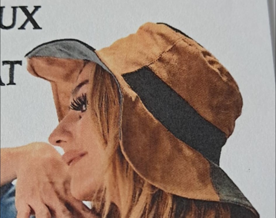 Patchwork Denim & Faux Suede Floppy Hat - HalfMoonMusic