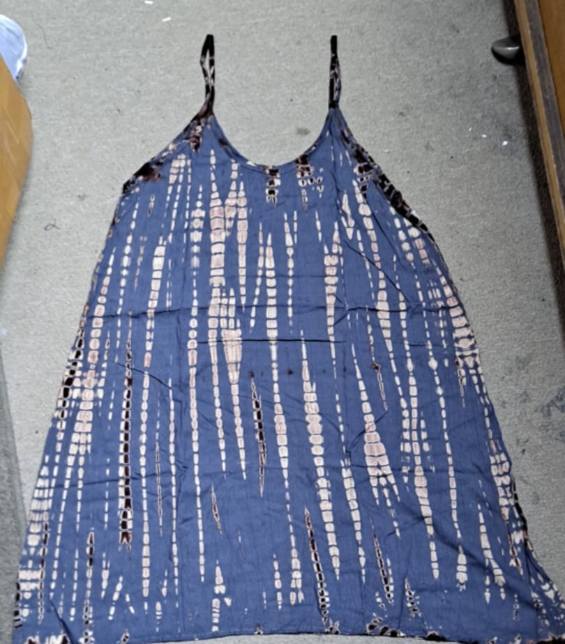 Womens Tie-Dye Sleeveless Strap Jeepers Short Dress - HalfMoonMusic