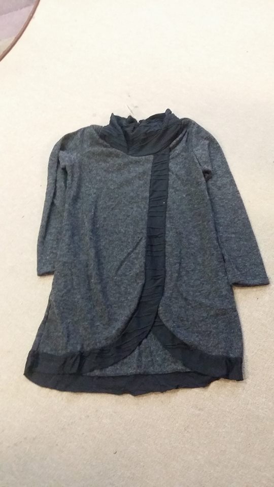 Womens Overlap Cozy Slit Dress - HalfMoonMusic