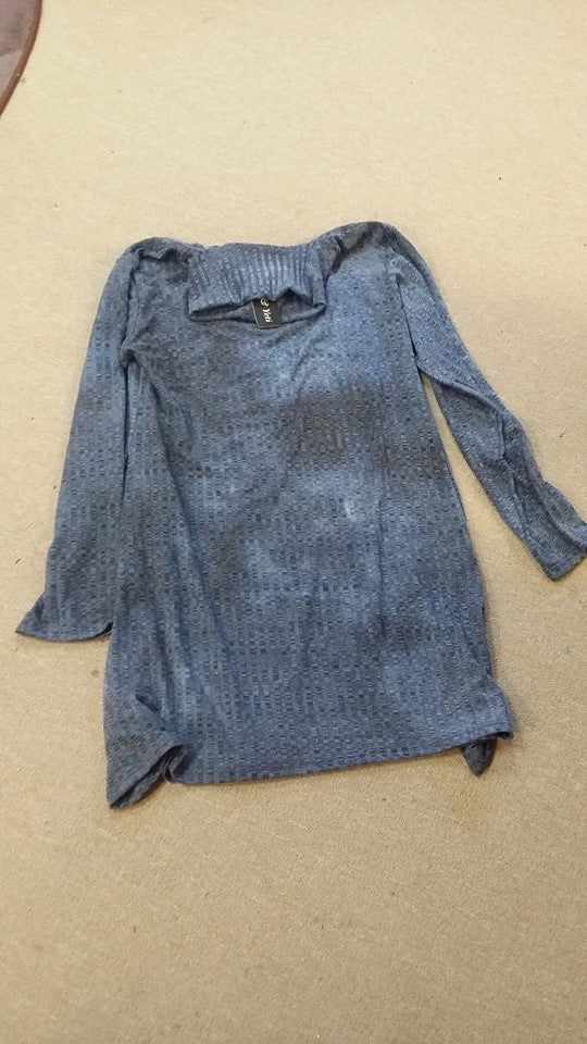 Womens Cowl Neck Vintage Long Sleeve Dress - HalfMoonMusic