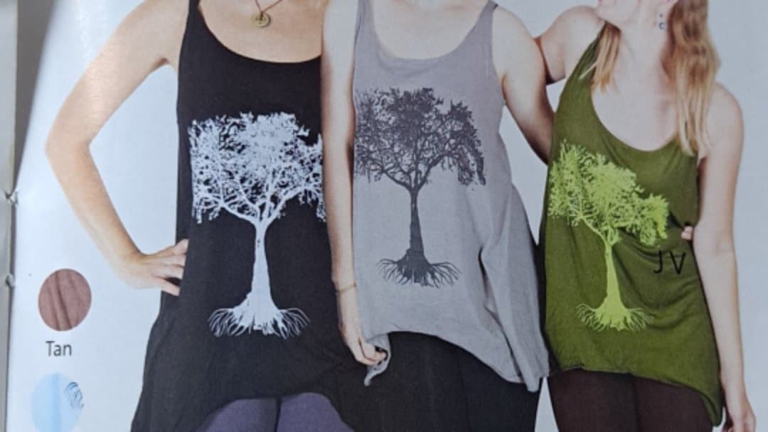 Womens Viscose Tree of Life Tank Top - HalfMoonMusic