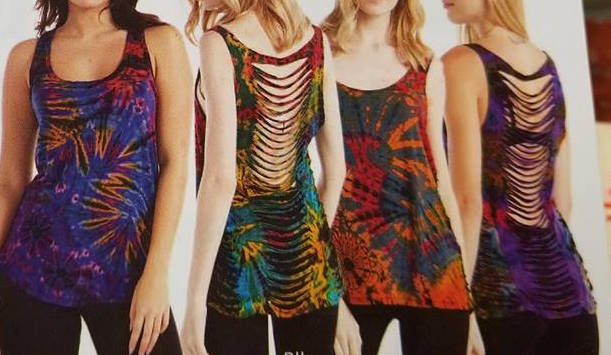 Tie Dye Spandex Razor Cut Tank Rop - HalfMoonMusic