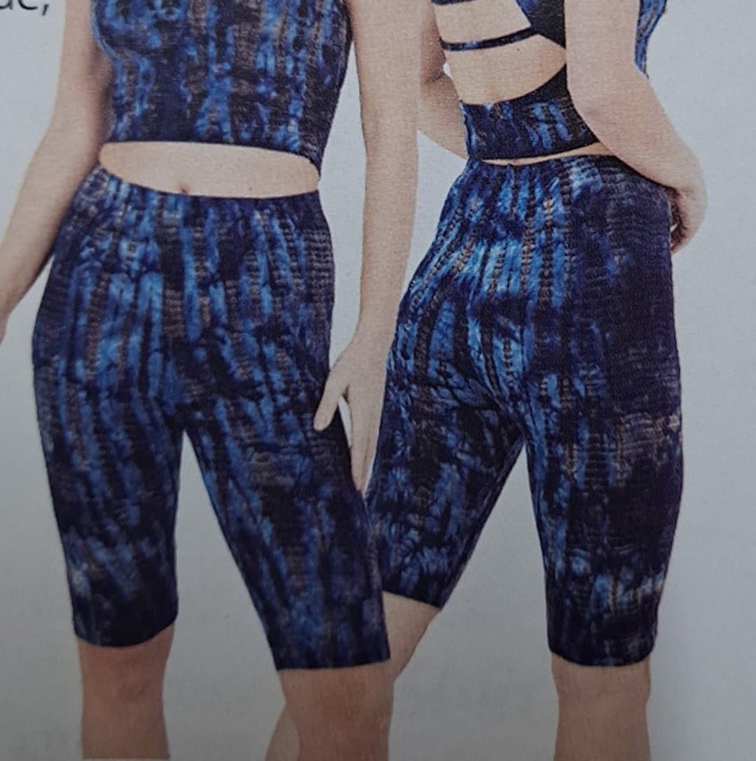 Womens Spandex Tie-Dye Biker Shorts - HalfMoonMusic