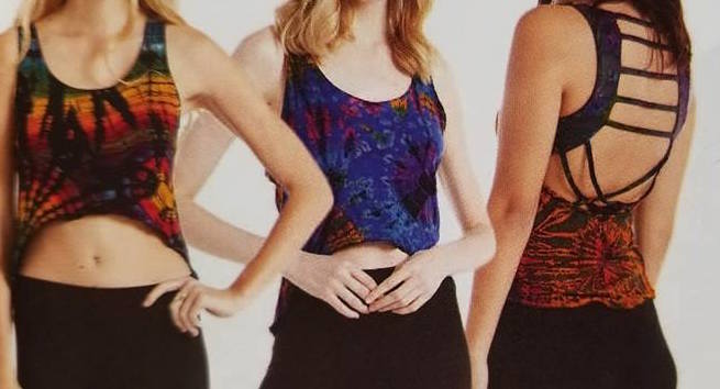 Womens Open Strappy Back Crop Top - HalfMoonMusic