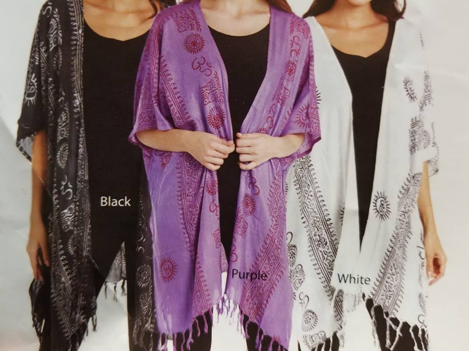 Womens Rayon Deity Print Shawl Wrap - HalfMoonMusic