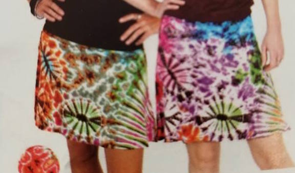 Short Spandex Tie Dye Skirt - HalfMoonMusic