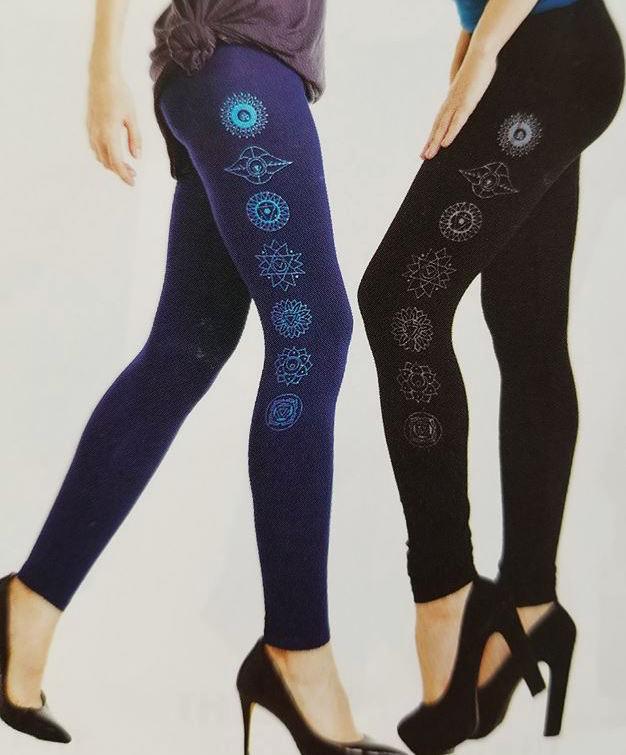 Cotton Lycra Chakra Symbol Leggings - HalfMoonMusic