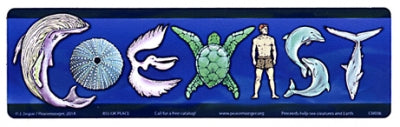 Coexist Sea Life Sticker - HalfMoonMusic
