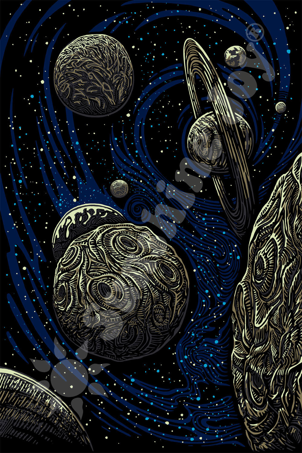 Galactic Space Tapestry - HalfMoonMusic